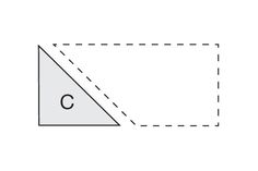 a triangle with the letter c in it