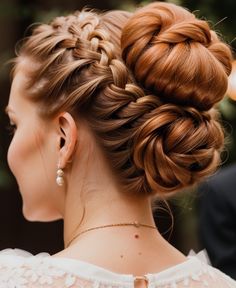 Step into the world of exquisite braided buns designed for the aisle. Whether you're a traditional or modern bride, our guide has the perfect style for you. Dive into our article for your wedding hair inspiration! Braided Bun Styles, Box Braids Bun, Hairstyles For Weddings, Braided Buns, Top Braid, Wedding Bun Hairstyles, Classic Hair, Bohemian Braids