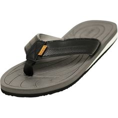 Norty - Men's Soft Beach, Pool or Anywhere Flip Flop for the ultimate in comfort and style, Thick soft woven fabric and faux leather strap stay on your feet while the rugged look has a textured outsole for traction during any outdoor activity, All man made materials, Made in China, #42193 Size: 8.  Color: Gray.  Gender: male.  Age Group: adult. Sandals For Beach, Everyday Sandals, Rugged Look, Outdoor Sandals, Men's Sandals, Beach Casual, Mens Sandals, Thong Sandals, Flip Flop