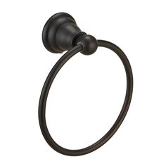 a black towel ring on a white background