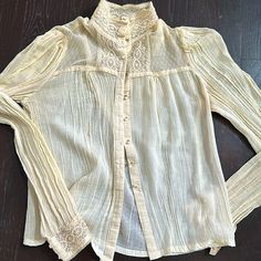 Absolutely Stunning Detail And Lace! In Almost New Vintage Condition! Rare Find! No Size Listed But Wears As An Xs Digital Closet, Gunne Sax, Lace Blouse, New Vintage, Top Blouse, Blouses, Womens Tops, Cream, Lace