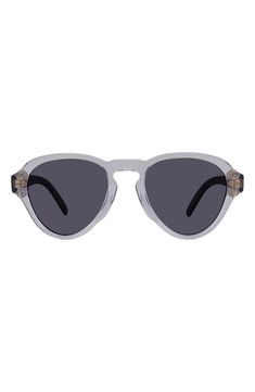 Pilot frames add versatile appeal to these retro sunglasses designed with logo-embellished temples. 51mm lens width; 21mm bridge width; 145mm temple length 100% UV protection CR-39 lenses Acetate Imported Pilot Sunglasses, Retro Sunglasses, Designer Sunglasses, Givenchy, Lenses, Nordstrom, Sunglasses