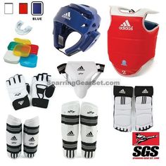 various sports equipment including gloves and pads