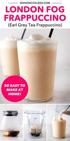 the london fog frappuccino recipe is easy to make at home