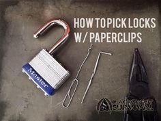 there are many tools that can be used to make locks and paperclips