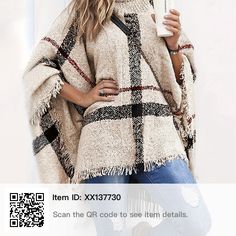 Turtleneck Cape, Poncho Wrap Shawl, Poncho Pullover, Winter Poncho, Cape Fashion, Burberry Print, Casual Turtleneck, Beige Pullover, Poncho Wrap