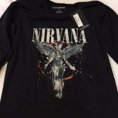 Long Sleeved Size Small, Slightly Oversized For A Grunge Look. New Never Worn Nirvana Long Sleeve Shirt, Grunge Oversized Shirt, Nirvana T Shirts, Baggy Shirts, Nirvana Shirt, Long Sleeve Graphic Tees, Love Band, Grunge Look, 2024 Christmas