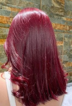 Dark Red Hair And Blue Eyes, Red Raspberry Hair Color, Light Wine Red Hair, One Color Hair Dye, Candy Red Hair, Red Lavender Hair, Types Of Red Hair Shades, Light Cherry Red Hair, Brown Hair Chunky Blonde Highlights