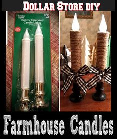 dollar store diy farmhouse candles