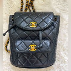 Black Color, Lambskin, 24k Ghw Good Vintage Condition Bags Comes With Hologram Sticker And Dust Bag Hologram Stickers, Chanel Vintage, Chanel Bags, Vintage Chanel, Chanel Bag, Black Color, Dust Bag, Chanel, Bag Lady