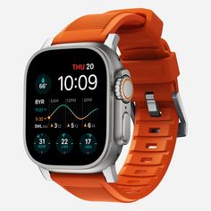 Designed to give your Apple Watch a modern, rugged look for daily wear or on your next adventure. Rugged Band is constructed from FKM, a soft yet strong fluoroelastomer that combines all-day comfort with lasting durability. Durable Functional Outdoor Watch Bands, Durable Outdoor Functional Watch Bands, Modern Apple Watch Band For Outdoor, Modern Durable Watch Bands For Outdoor, Modern Wear-resistant Apple Watch Band For Outdoor, Modern Wear-resistant Watch Bands For Outdoor, Modern Outdoor Wear-resistant Watch Bands, Modern Wear-resistant Outdoor Watch Bands, Modern Digital Watch With 10atm Water Resistance For Outdoor