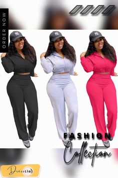 Solid Color Hooded Crop Top Wide Leg Pants Tracksuit Stretch Solid Sets With Pockets, Casual Fitted Solid Color Pant Set, Casual Fitted Solid Pant Set, Hooded Crop Top, Color Pick, 1 Million, Leg Pants, Wide Leg Pants, Pants Set