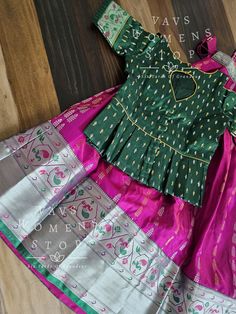 This Lehenga set suits 8 yr - 9 yr. Kindly Please Message me If needed measurements before purchase. Festive Paithani Silk Choli In Traditional Drape, Festive Paithani Silk Choli With Traditional Drape, Festive Green Paithani Silk Lehenga, Green Paithani Silk Choli With Traditional Drape, Navratri Paithani Silk Sets With Zari Work, Unstitched Paithani Silk Blouse Sets In Traditional Drape, Traditional Drape Paithani Silk Lehenga For Navratri, Designer Pink Paithani Silk Lehenga, Festive Paithani Silk Sets For Navratri