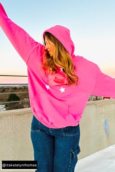 Customize our soft and cozy vibrant pink hoodie with your monogram printed in a Cowgirl Hat. Makes for an adorable gift or keepsake for yourself. All designs are printed. Made to order just for you, this sentimental piece honors our commitment to the environment as a sustainable brand. We are proud to be female & family owned. Cowgirl Hat, Cowgirl Hats, Monogram Prints, Sustainable Brand, Custom Monogram, Pink Hoodie, Proud To Be, Cute Gifts, Original Designs