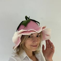 Discover the whimsical charm of our Flower Sauna Hat! Crafted from felted wool, this delightful pixie-style hat doubles as an elf hat, making it a joyful addition to any festival or sauna session. The playful design, adorned with a vibrant flower, promises to keep you both stylish and comfortable. Perfect for women who love a touch of magic in their accessories! Also available for newborns. More newborn hats here - https://etsy.me/2KssOQ1 DETAILS: *Hand wash only in cold water.   Please, note th Felt Flower Hat, Pixie Flower, Sauna Hat, Happy Hat, Newborn Hats, Felt Fairy, Pixie Hat, Flower Hat, Relax Spa