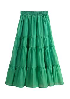 Women Green Patchwork High Waist Tulle A Line Skirts SummerFabric: TulleSize & Fit: This garment fits true to size.Length: Size 2XL measures 30.42"from waist to hem.Waist:Fitted - elastic waist allows stretch Hip: Loosely Fitted. room for hips. Hand Wash Cold. Skirts Summer, Summer Fabrics, A Line Skirts, Summer Women, Elastic Waist, That Look, High Waist, A Line, Hand Wash