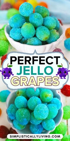 jello grapes in a bowl Candied Grapes With Jello, Cute Snacks For Preschoolers, Jello And Grapes, Birthday Snacks Healthy, Easy Candy Grapes, Color Party Appetizers, Hello Grapes, Desserts With Grapes, Candy Grapes Recipes Jello