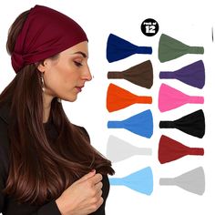 PRICES MAY VARY. These cotton thick headband feature elastic bottoms for stretch and comfort, and easy accessories for all-day wear. Our boho headbands for women are a good fit for teens and most adults. Our fashionable and stylish, stretchy hairbands can adjust from a narrow look to a full width of 12 inches. Wide headbands for women's hair come in 12 packs of classic solid colors, to pair with women's wardrobe favorites. Perfect sports hair headbands for women are necessary to add to your yoga Easy Accessories, Thick Headband, Boho Headbands, Sports Hair, Wide Headbands, Thick Headbands, Sport Hair, Cotton Headband, Yoga Headband