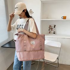 Materials: Waterproof Oxford Cloth Size: 41cm X 28cm(40cm after extended) X 21cm Weight: 0.45Kg Travel Handbag, Waterproof Tote, Holdall Bag, Opening Design, Travel Clothes, Airline Travel, Sports Bags Gym, Workout Bags, Mothers Day Special