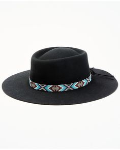 Idyllwind Women's Draw The Line Beaded Band Wool Felt Western Hat , Black Winter Felt Hat Band With Flat Crown, Kentucky Derby Felt Hat With Flat Crown, Winter Flat Crown Felt Hat, Winter Felt Hat With Flat Crown, Adjustable Flat Crown Fedora In Felt, Adjustable Flat Crown Felt Fedora, Adjustable Felt Fedora With Flat Crown, Adjustable Flat Crown Felt Hat, Adjustable Felt Hat With Flat Crown