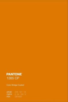 an orange pantone color is shown in this image