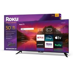 the rokuu 55 inch smart tv is shown