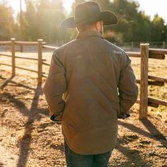 The Dillinger Waxed Field Jacket is Ag-Gear's most elevated outerwear piece. With a waxed cotton outer shell, you are protected from water and wind. This jacket has a high-end quilted design with functional pockets and insulation that provides style and function. Whether on horseback, in the tractor, or out to dinner, the Dillinger provides versatility for your everyday lifestyle. Snap-Up Jacket Insulated at 80MG Quilted Exterior with Waxed Overlay Double Chest Snap Pocket Anti-Microbial Stain R Waxed Jacket, Keep Working, On Horseback, Field Jacket, Waxed Cotton, Quilting Designs, Tractor, Insulation, Clothing Brand