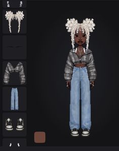 Everskies Characters, Streetwear Girl, Black Anime Characters