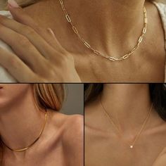 Experience luxury with our Layered Gold Necklaces set for women. This 3-piece 14K Vermeil Gold/Silver set includes a 16-inch clavicle herringbone necklace, a 17-inch paperclip style necklace, and an 18-inch necklace with a 1 carat total weight of flawless princess cut cubic zirconia pendant. These versatile pieces can be worn together as a layered style or separately to complement any outfit. Perfect for any occasion, this set makes a stunning gift for someone special. Don't miss out on the chan Necklaces Set, Layered Style, Herringbone Necklace, Gold Necklace Set, Gold Necklaces, Gold Necklace Layered, Style Necklace, 1 Carat, Paper Clip