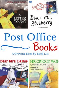 the front cover of post office books, featuring pictures of children's drawings and letters