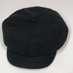 Avenue 9 Black Newsboy Hat Nwt 100% Polyester 7 1/2 Inches Front Back And Side To Side New With Tag No Flaws Purchased And Never Worn Classic Black Winter Hat, Black Six-panel Fall Hat, Black Flat Cap For Winter, Solid Winter Six-panel Hats, Solid Color Six-panel Winter Hats, Black Beret With Short Brim For Fall, Winter Classic Baseball Cap With Short Brim, Black Baseball Cap For Fall, Casual Black Beret, One Size Fits Most