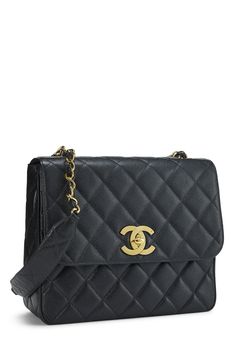 Find CHANEL Cc Square Flap Bag on Editorialist. The Chanel CC Square Flap Bag features a quilted design, a push lock closure, a gold-tone chain strap, and the iconic Chanel logo on the front. It can be worn on the shoulder or crossbody. Japan Bag, Vintage Chanel Bag, Chanel Flap Bag, Chanel Logo, Shopping Chanel, Chanel Caviar, Chanel Vintage, Vintage Chanel, Vintage Bags