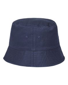 Sustainable Bucket Hat - NAVY - ONE SIZE | Atlantis Headwear Sustainable Bucket Hat in Navy Blue | Cotton Casual Navy Bucket Hat For Outdoor, Navy Casual Bucket Hat For Beach, Navy Casual Bucket Hat For The Beach, Casual Navy Bucket Hat For Beach, Navy Casual Bucket Hat, Navy Bucket Hat With Short Brim, Navy Casual Bucket Hat With Short Brim, Casual Navy Bucket Hat With Short Brim, Atlantis