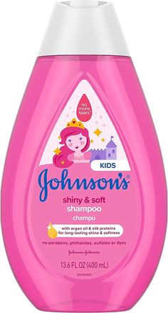 13.6-fluid ounce bottle of Johnson's Shiny & Soft Shampoo for Kids to boost natural shine cleanse toddler's delicate hair and promote long-lasting shine Enriched with silk proteins and argan oil, this gentle children's shampoo is designed to smooth and soften hair while also boosting natural shine Specially designed to be milder than adult products, this hypoallergenic shampoo is paraben-, phthalate-, sulfate-, and dye-free, making it gentle on toddlers' developing hair Johnson's No More Tears tear-free shampoo formula is as gentle to eyes as pure water and is pediatrician and ophthalmologist tested. Every Johnson's product is designed to meet or exceed top internationally recognized regulatory standards For long-lasting results, use this toddler shampoo with Johnson's Kids Shiny & Soft Co Toddler Shampoo, Johnson Shampoo, Argan Oil Shampoo, Baby Rosa, Soften Hair, Baby Shampoo, Sulfate Free Shampoo, Dye Free, Johnson And Johnson