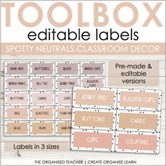 the editable classroom labels are available in 3 sizes