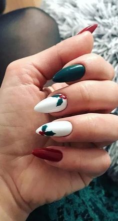 Christmas Nail Ideas, Cute Christmas Nails, Christmas Nails Easy, Christmas Gel Nails, Christmas Nail Art Designs, Christmas Nails Acrylic, Neon Nails, Christmas Nail Designs