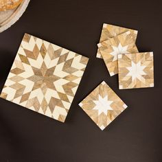 Bring a bit of patchwork chic to your table with this gorgeous wood and resin trivet and coaster set! Carefully-crafted mango wood and resin will help protect your surfaces from heat and spills. Includes set of 4 coasters and trivet Trivet measures 8" x 8" x .5" Coasters measure 4" x 4" x .5" Mango wood and resin Each Shopping Gifts, Wood And Resin, Start Saving Money, Wood Coasters, Trivets, Mango Wood, Coaster Set, Wood Grain, Coasters