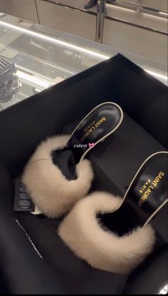 Fluffy Heels, Heels Aesthetic, Mule Heels, Expensive Shoes, Classy Shoes, Ysl Shoes, Fancy Shoes, Hype Shoes