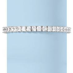 Ross-Simons - 19.00ct t. w. Princess-Cut Cubic Zirconia Tennis Bracelet in Silver. 8". Luxury for less. This tennis bracelet creates the dazzling look of diamonds with 19.00 ct. t. w. of princess-cut CZs. Set in sterling silver. Double-latch safety. Box clasp, CZ tennis bracelet. CZ weights are diamond equivalents. Safety Box, Bracelet In Silver, Pink Topaz, Box Clasp, Cz Jewelry, Cz Stud Earrings, Elegant Bracelet, Tennis Necklace, Amethyst Bracelet