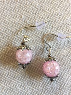 Pink glass bead earrings Glass Bead Earrings, Round Rock, Bead Earrings, Pink Glass, Glass Bead, Beaded Earrings, Jewelry Earrings Dangle, Etsy Earrings, Glass Beads