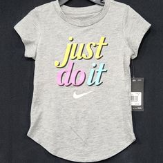 Nwt Bin A.Rn Nike Pink T-shirt For Summer, Nike Pink Tops With Letter Print, Pink Nike Tops With Letter Print, Nike Pink Top With Logo Print, Nike Pink Tops For Spring, Pink Nike Tops For Spring, Playful Pink Shirt With Letter Print, Playful Nike Crew Neck Top, Cute Nike Short Sleeve Tops