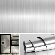 an image of stainless steel wallpapers in different styles and colors, including silver