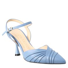 Pointed toe sandal for women in light blue leather

Pleated effect leather

Heel height 8cm

Soft leather lining

Padded insole

Leather sole

Made in Italy

Composition:
 Upper: 100% Leather
 Lining: 100% Leather
 Bottom: 100% Leather
 Insole: 100% Leather Sandal For Women, Toe Sandals, Handmade Shoes, Womens High Heels, Womens Heels, Blue Leather, Full Grain Leather, Shoe Brands, Leather Heels