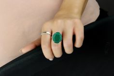 A sophisticated creation of 14k for women from Anemone that is a handmade green ring that flaunts a beautifully faceted Green Onyx, set and pronged in 14k gold-filled ring band. Gem jewelry with properties that may help boost confidence and promote positivity. ☛ 𝒜𝐵𝒞 - Add Engraving - https://etsy.me/2ZSRjhu ☛ Ring size - Select the size you would like from the drop down menu ♥ Gemstone Type - Green Onyx ♥ Gemstone Size - 16x20mm ♥ Gemstone Cut - Faceted Oval ♥ Metal Type (Main Photo) - 14k Go Elegant Oval Faceted Emerald Ring, Elegant Faceted Round Emerald Ring, Elegant Faceted Emerald Ring For May Birthstone, Gem Jewelry, Green Ring, Boost Confidence, Green Rings, Fancy Gifts, Ringe Gold