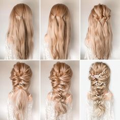 Simple Elegant Hairstyles, Simple Bridal Hairstyle, Hair Ideas Medium, Hoco Hair Ideas Curls, Hoco Hair Ideas Half Up, Bridal Hair Buns, Hoco Hair Ideas Down, Hoco Hair Ideas Medium, Hair Braid Videos