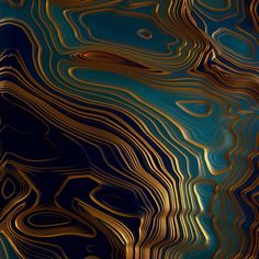 an abstract background with wavy lines in blue, yellow and orange colors that appear to be liquid or fluid