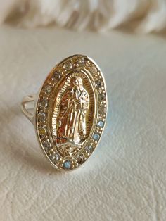 Our Lady Guadalupe Rings USD$49.99 each, each silver 9.25 Guaranteed, sterling Silver Free shipping, Delivery free We are in the United States Silver Spiritual Virgin Mary Jewelry, Spiritual Silver Jewelry With Virgin Mary, Silver Our Lady Of Guadalupe Jewelry For Wedding, Guadalupe Rings, Our Lady Guadalupe, The Virgin Of Guadalupe, Lady Guadalupe, Virgin Of Guadalupe, Our Lady Of Guadalupe