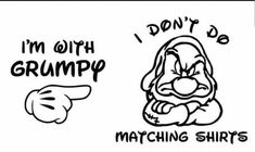 an image of a cartoon character saying i'm with grumpp