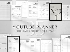 an image of a planner with the words youtubee planner on it