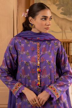 Zellburry Embroidered Shirt Shalwar Dupatta - 1106 Essential Summer Lawn Collection 2024 Original brand suit fabric and photography lite diffrance in actual print. Multicolor Embroidered Cotton Long Sleeve Sets, Long Sleeve Cotton Sets With Multicolor Embroidery, Long Sleeve Multicolor Embroidered Cotton Set, Festive Purple Kurta With Floral Embroidery, Designer Purple Cotton Kurta, Designer Purple Salwar Kameez With Floral Embroidery, Designer Long Sleeve Tops With Dupatta, Transitional Purple Traditional Wear With Long Sleeves, Purple Long Sleeve Traditional Wear For Transitional Season